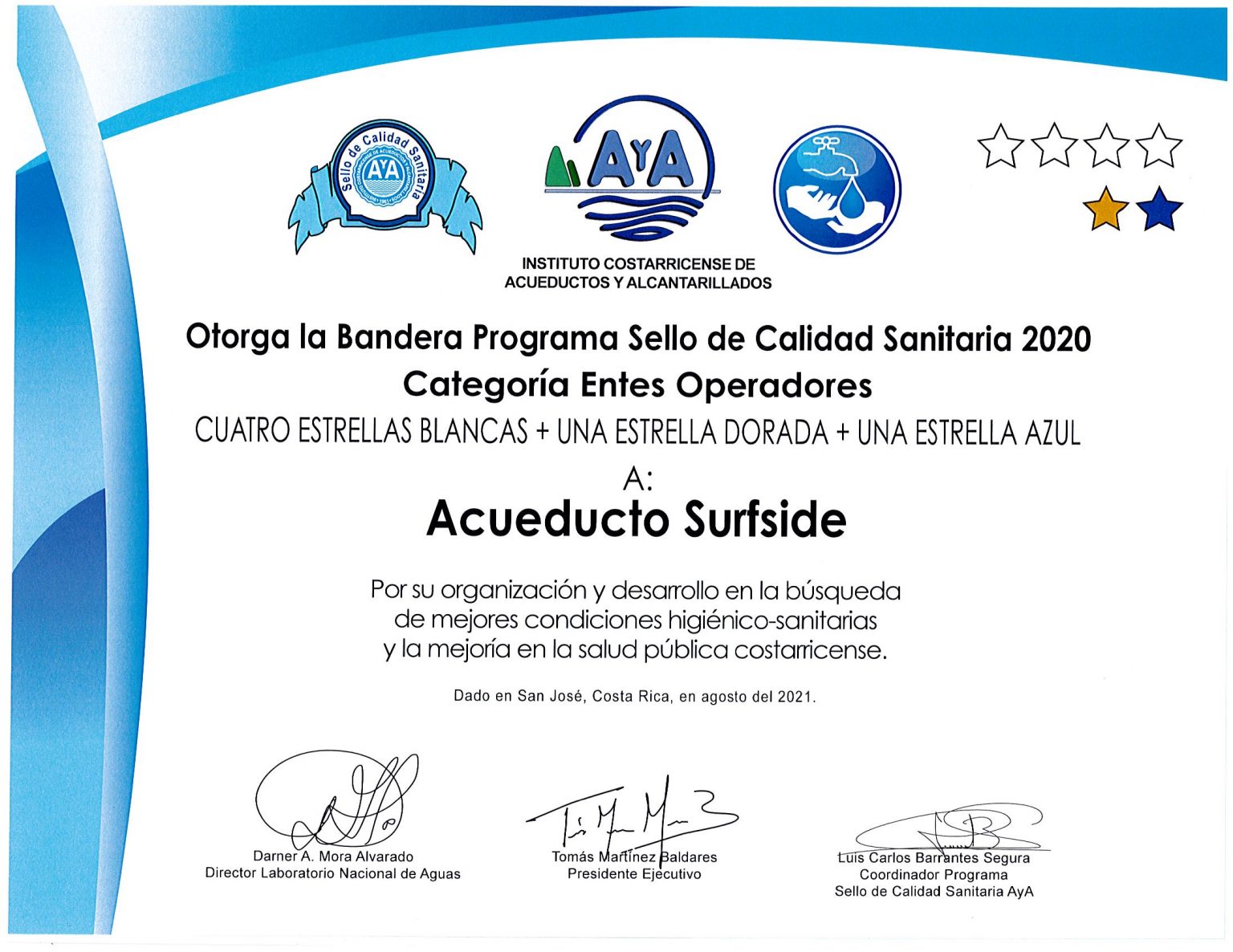 PROGRAMA SELLO DE CALIDAD SANITARIA Asada Surfside